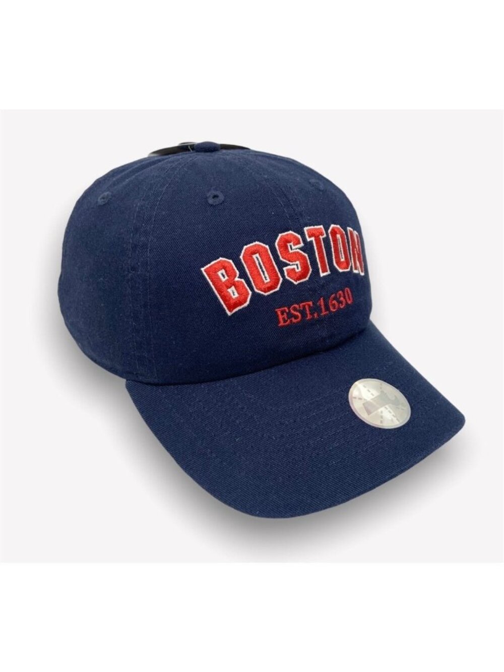 BOSTON Bay State Apparel Baseball Cap Hat Adjustable Size  Navy Blue Red